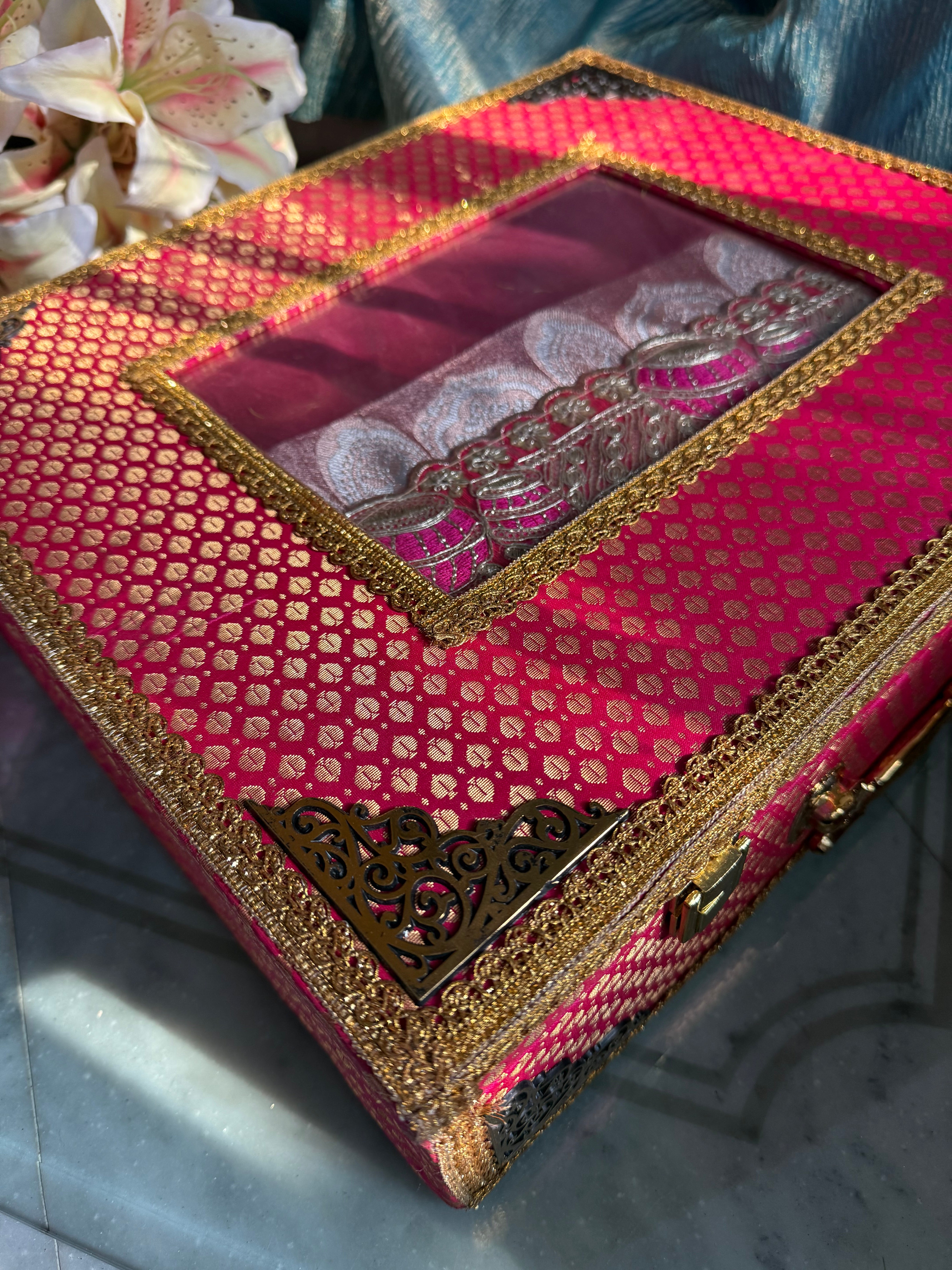 Add banarasi brocade saree box