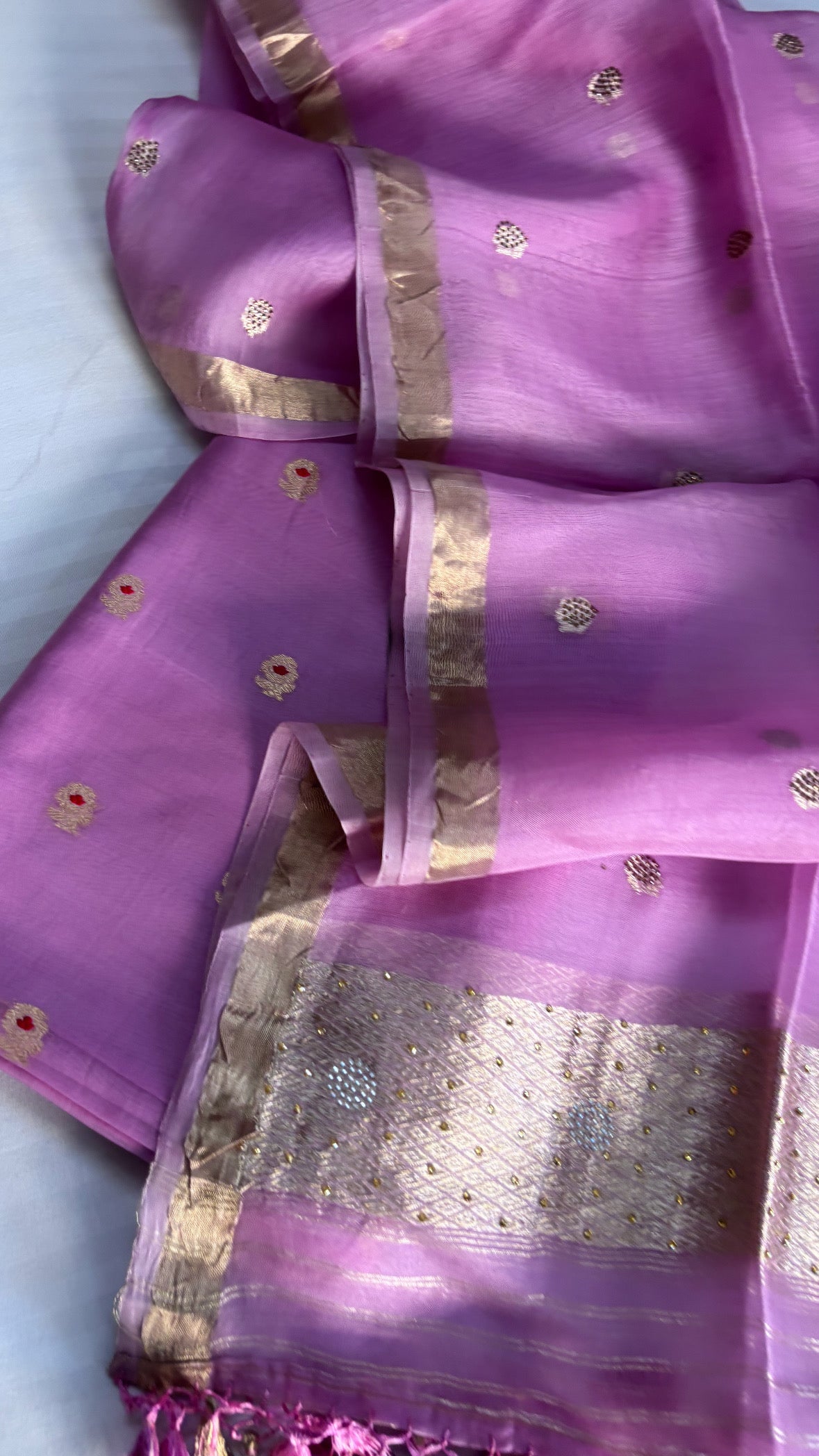 Sitara stonework kora silk kadhwa suit sets