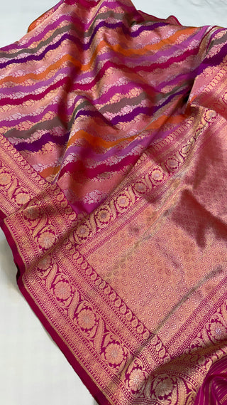 Rangkaat katan silk heavy jungla meenakari kadhwa duppata