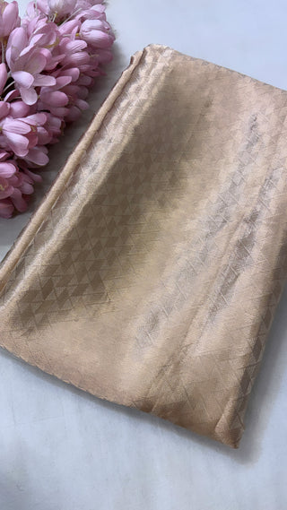 Tissue silk kadhwa brocade dyeable golden zari fabric