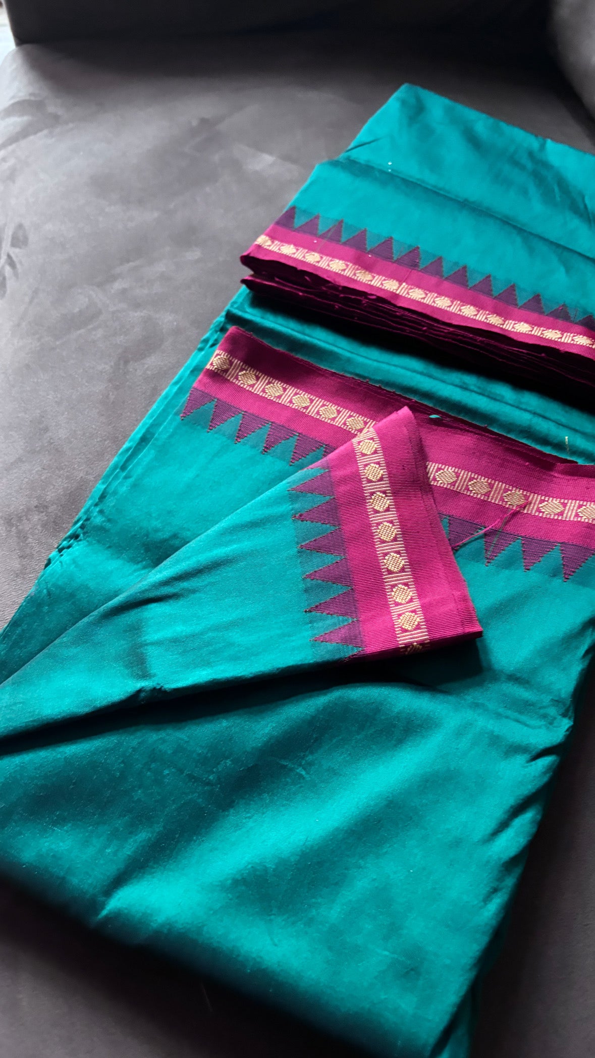 Dada’s special bottle green dhoti duppata set for men