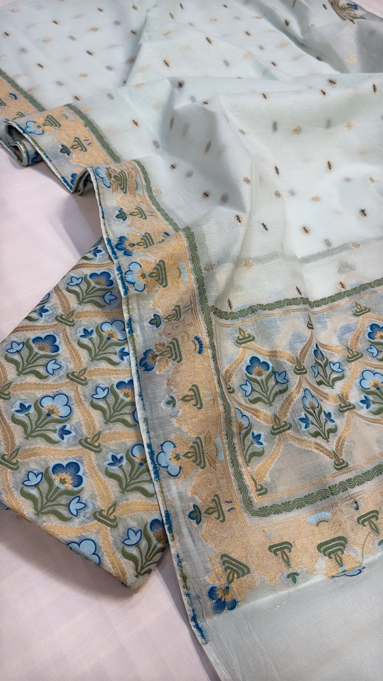 Banarasi cotton resham meenakari suit sets