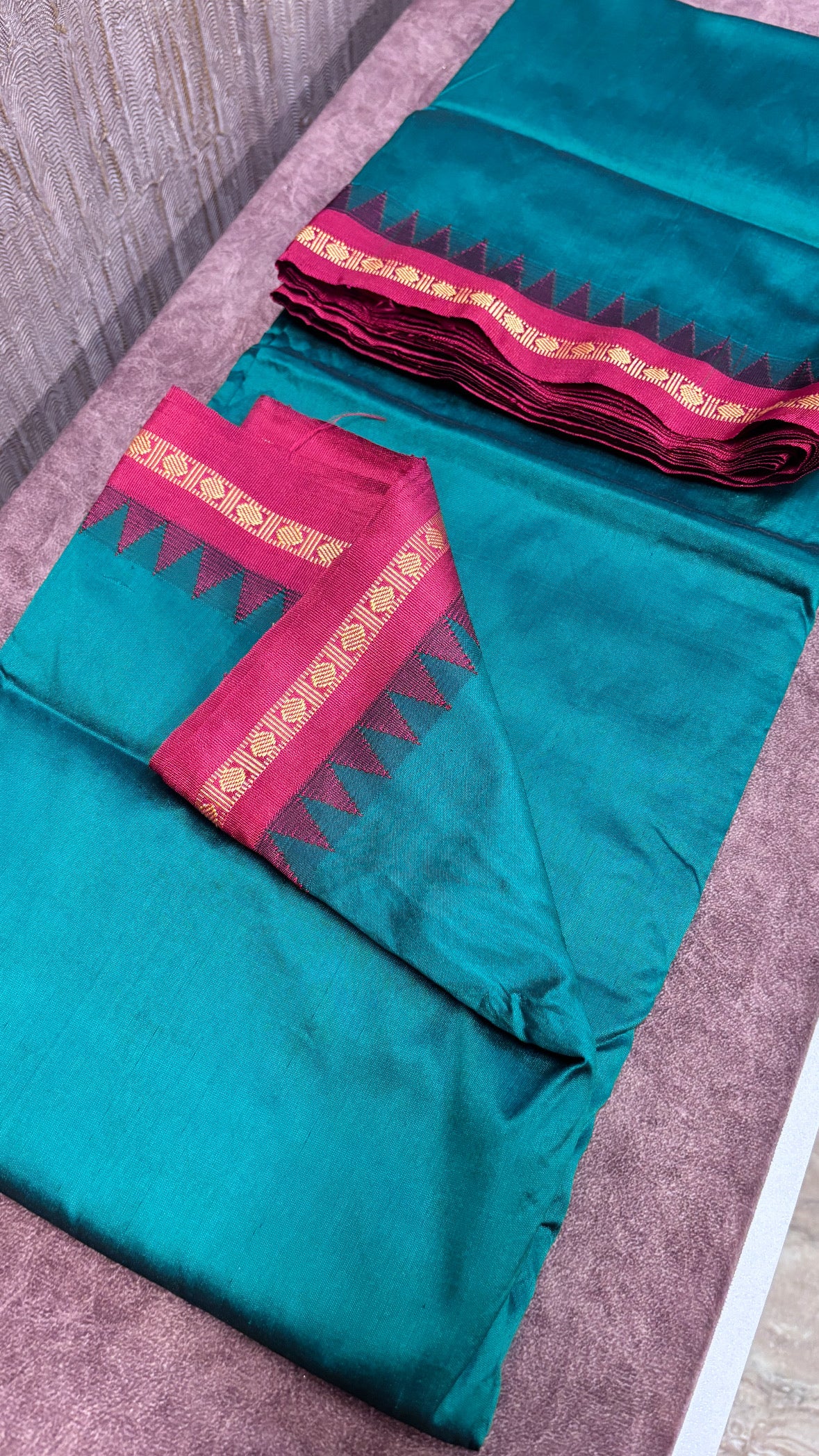 Dada’s special teal green dhoti duppata set for men