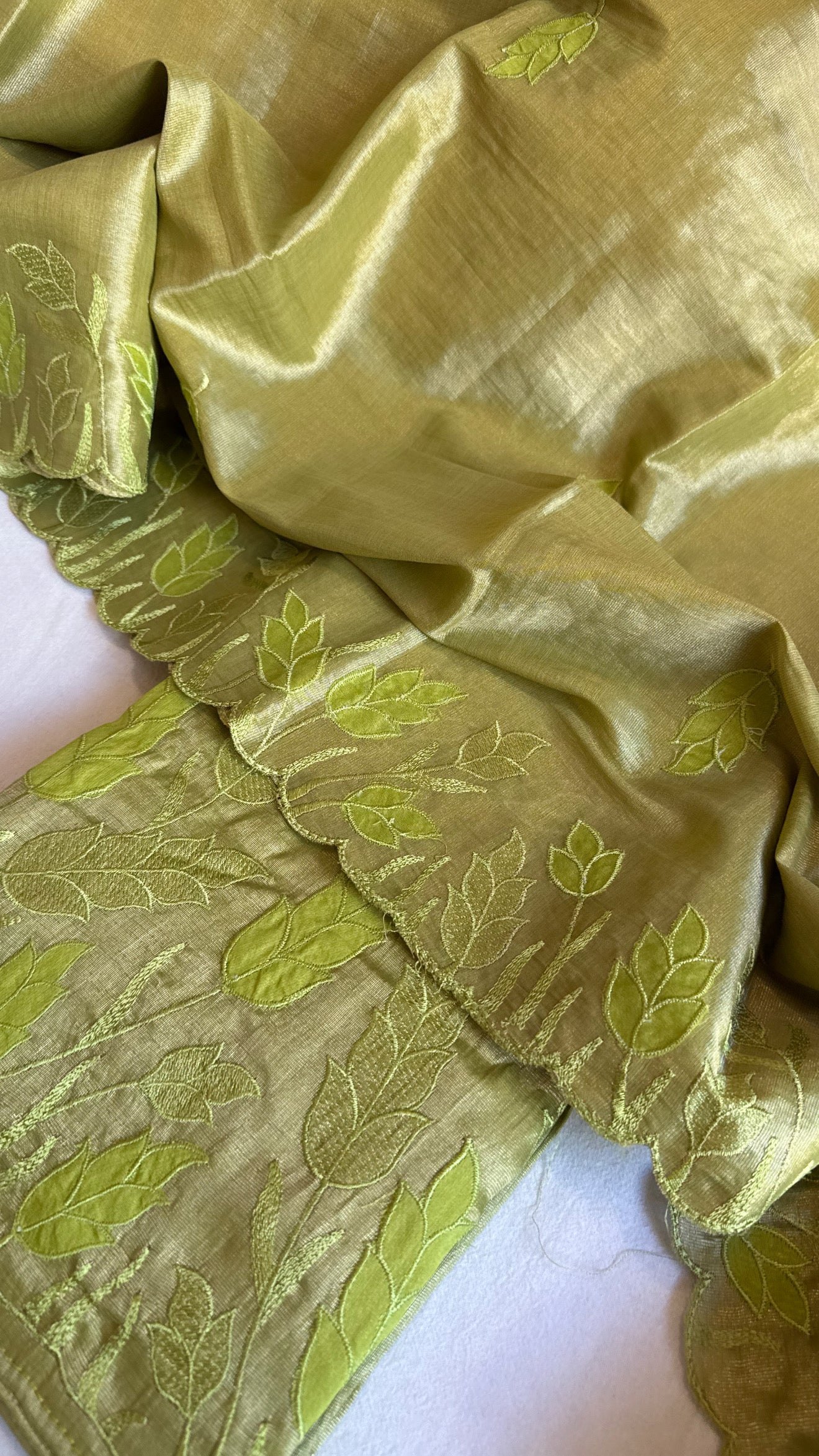 Mul cotton tissue appliqué work suit set