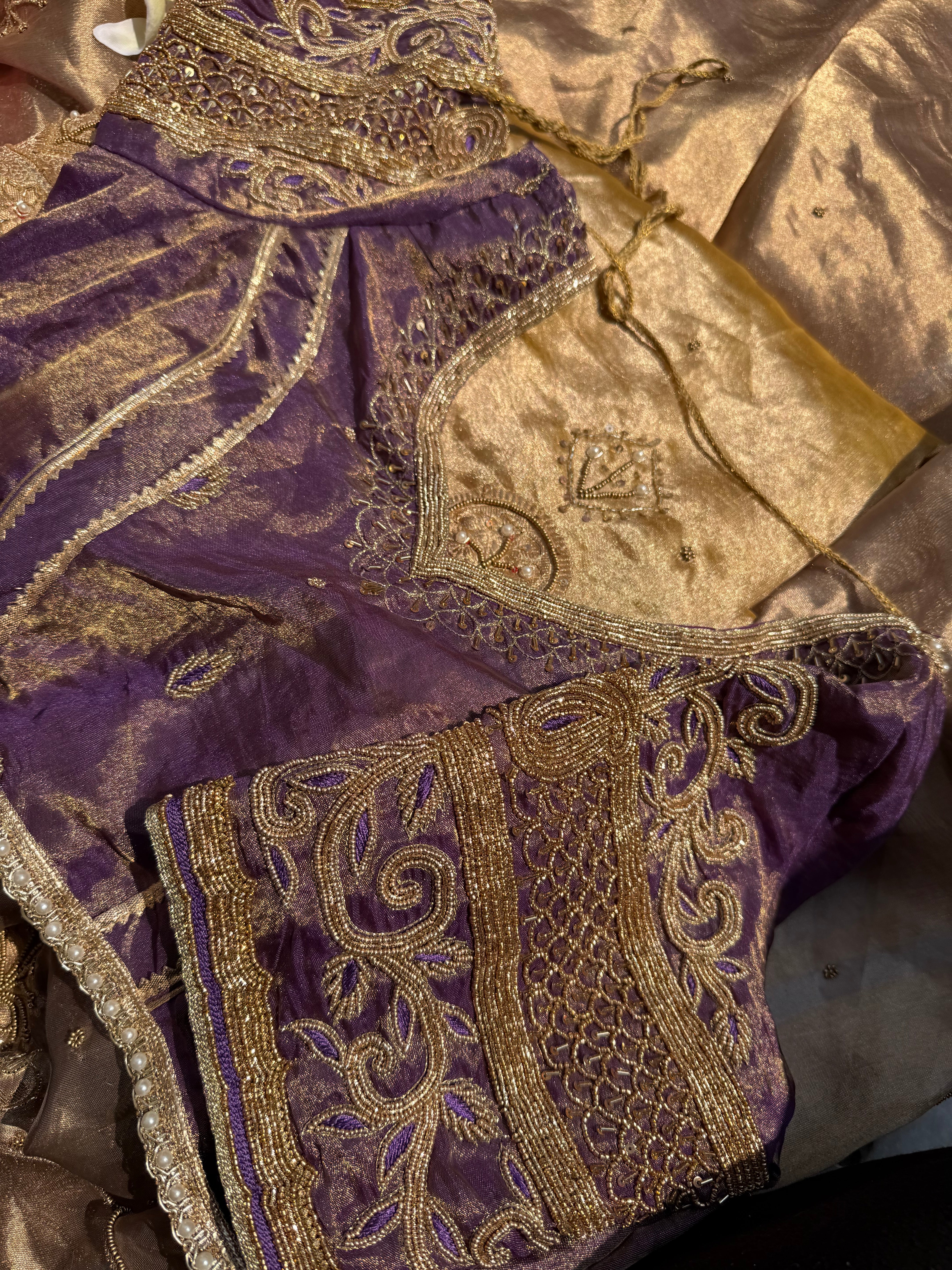 Purple free size blouse piece