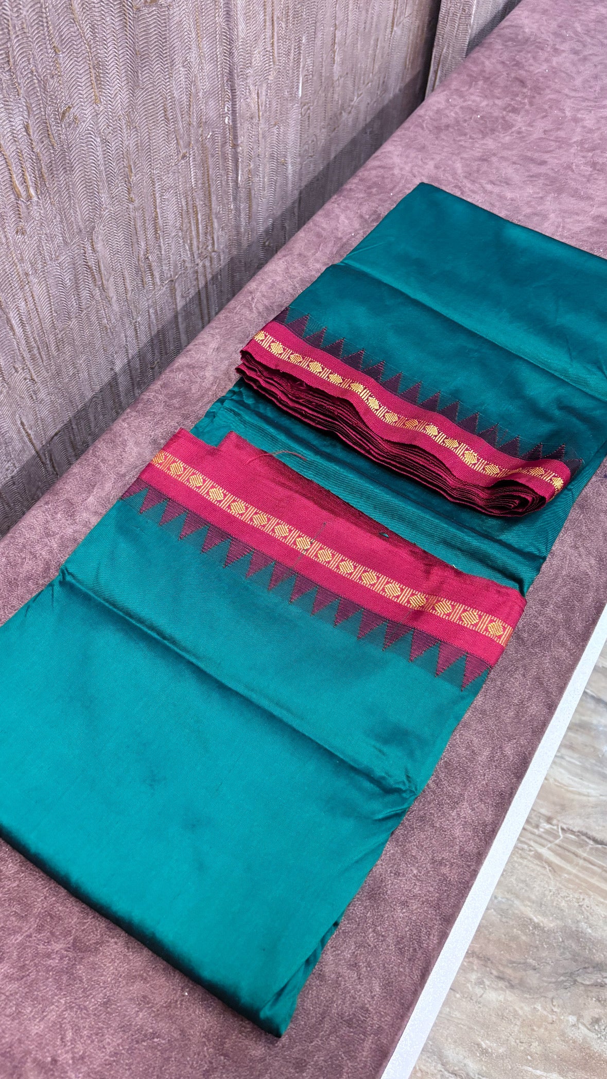 Dada’s special teal green dhoti duppata set for men