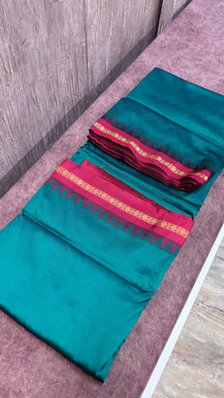 Dada’s special teal green dhoti duppata set for men