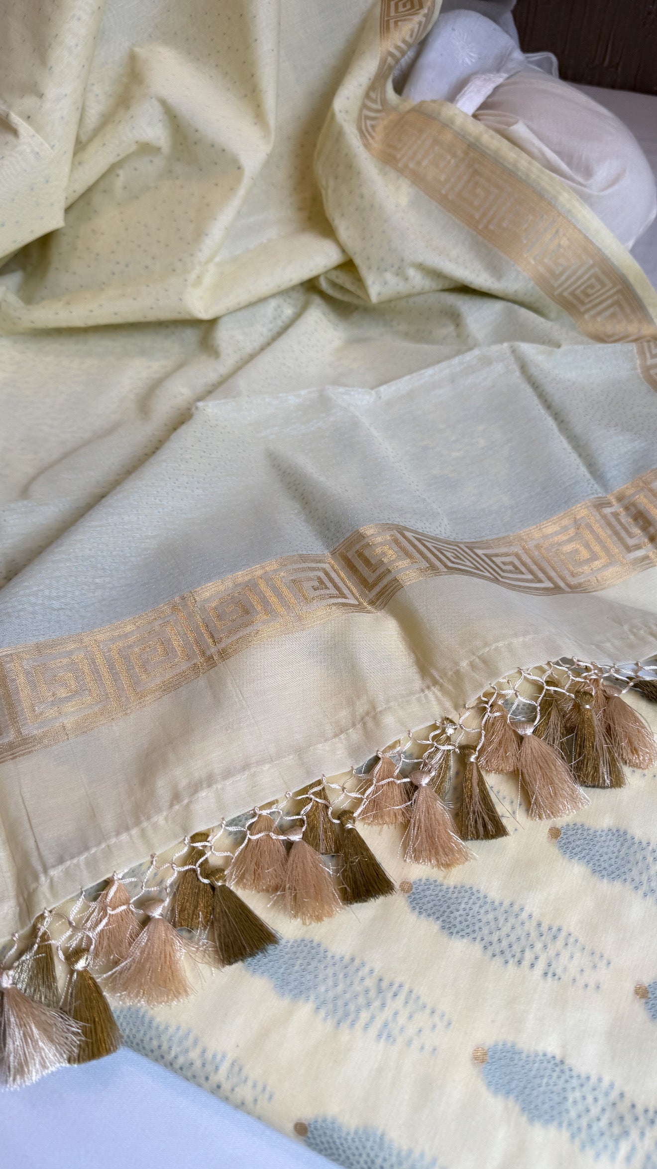 Banarasi cotton resham meenakari suit set