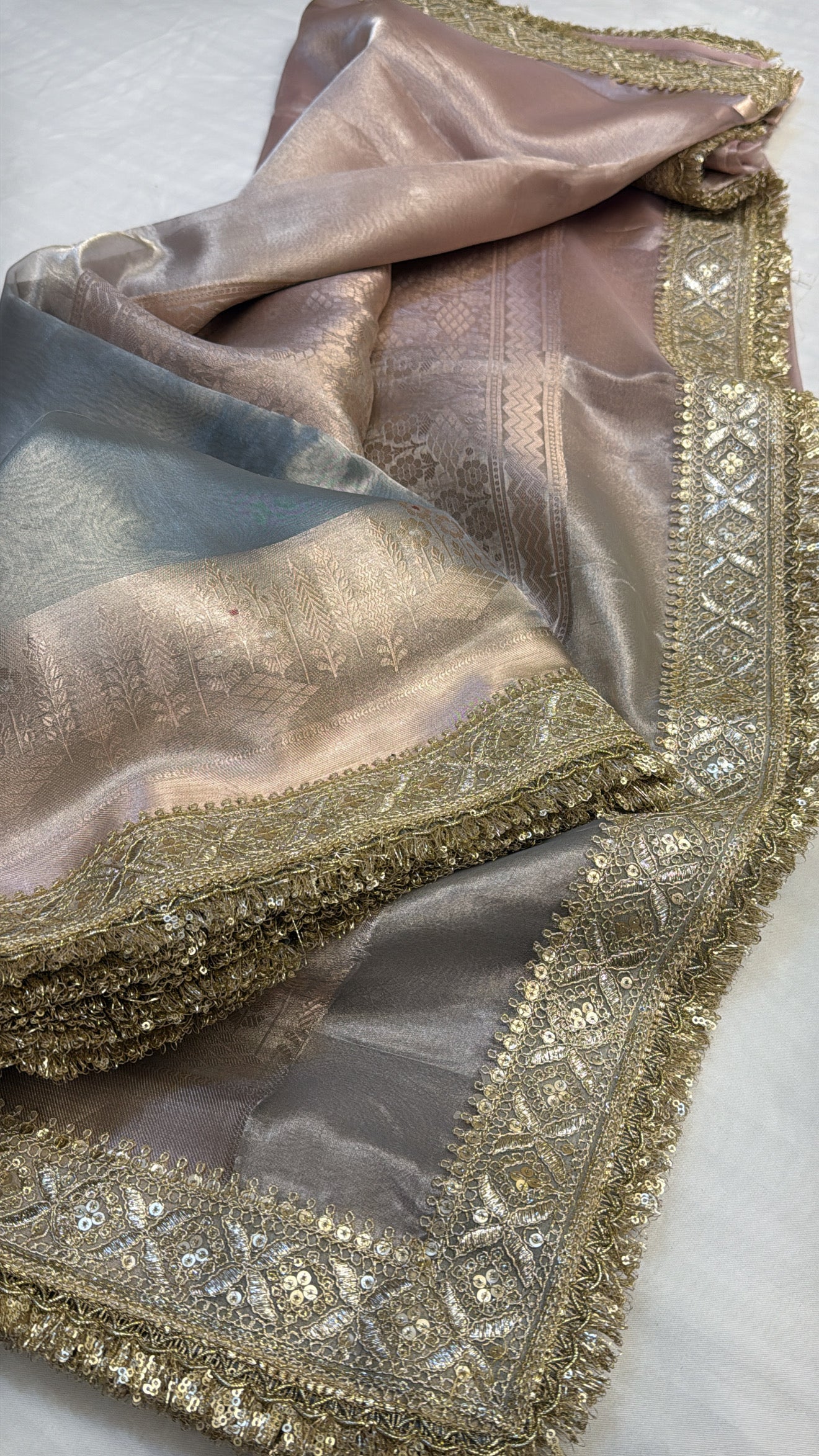 Maharani rang-birangi multicoloured shaded kadhwa tissue silk saree