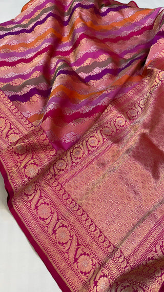 Rangkaat katan silk heavy jungla meenakari kadhwa duppata