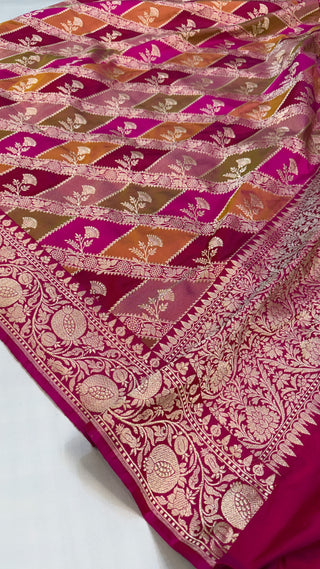 Rangkaat katan silk heavy jaal meenakari duppata