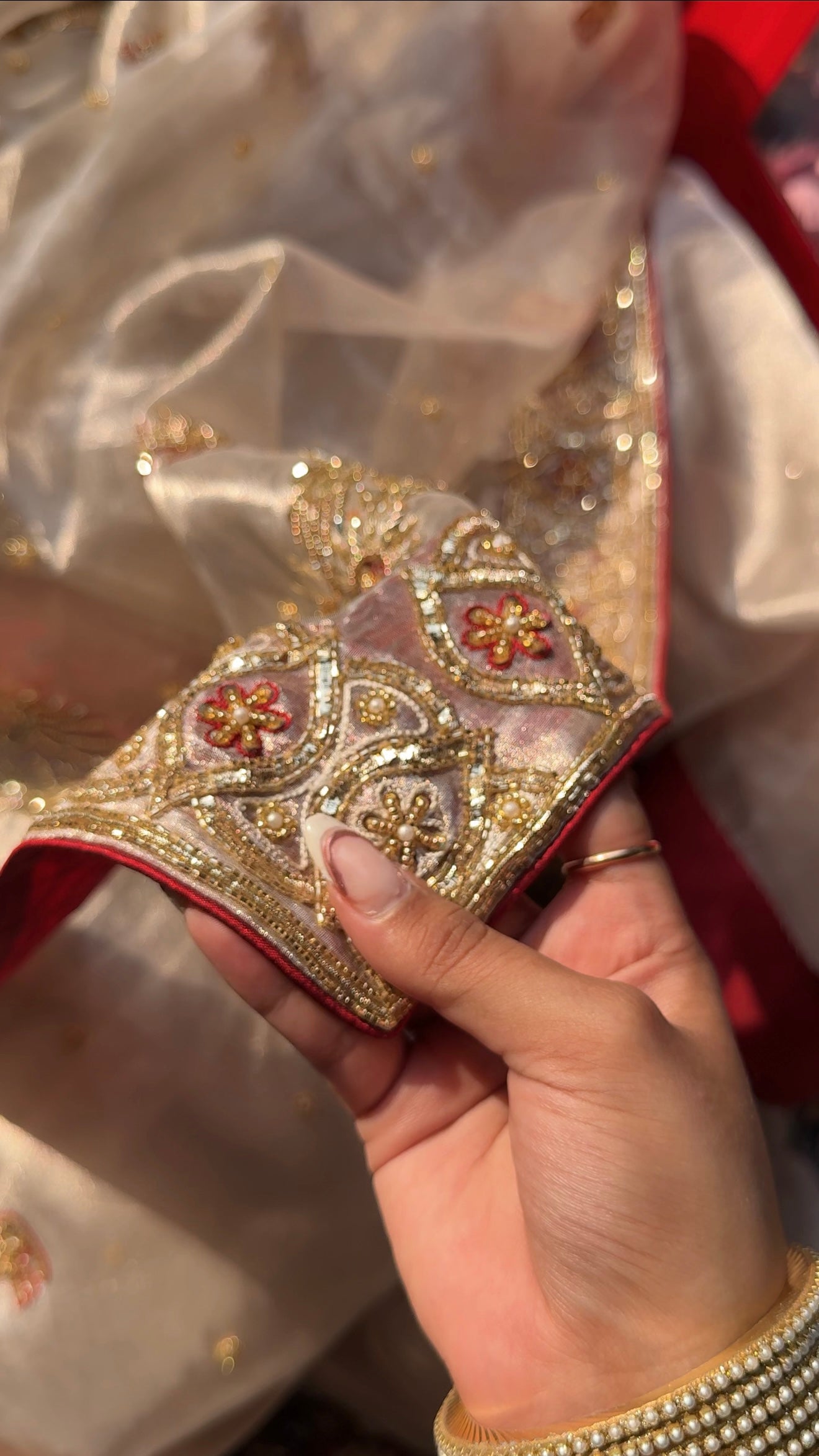 Chamkeeli edit diamond tissue silk hand embroidered kadhwa saree