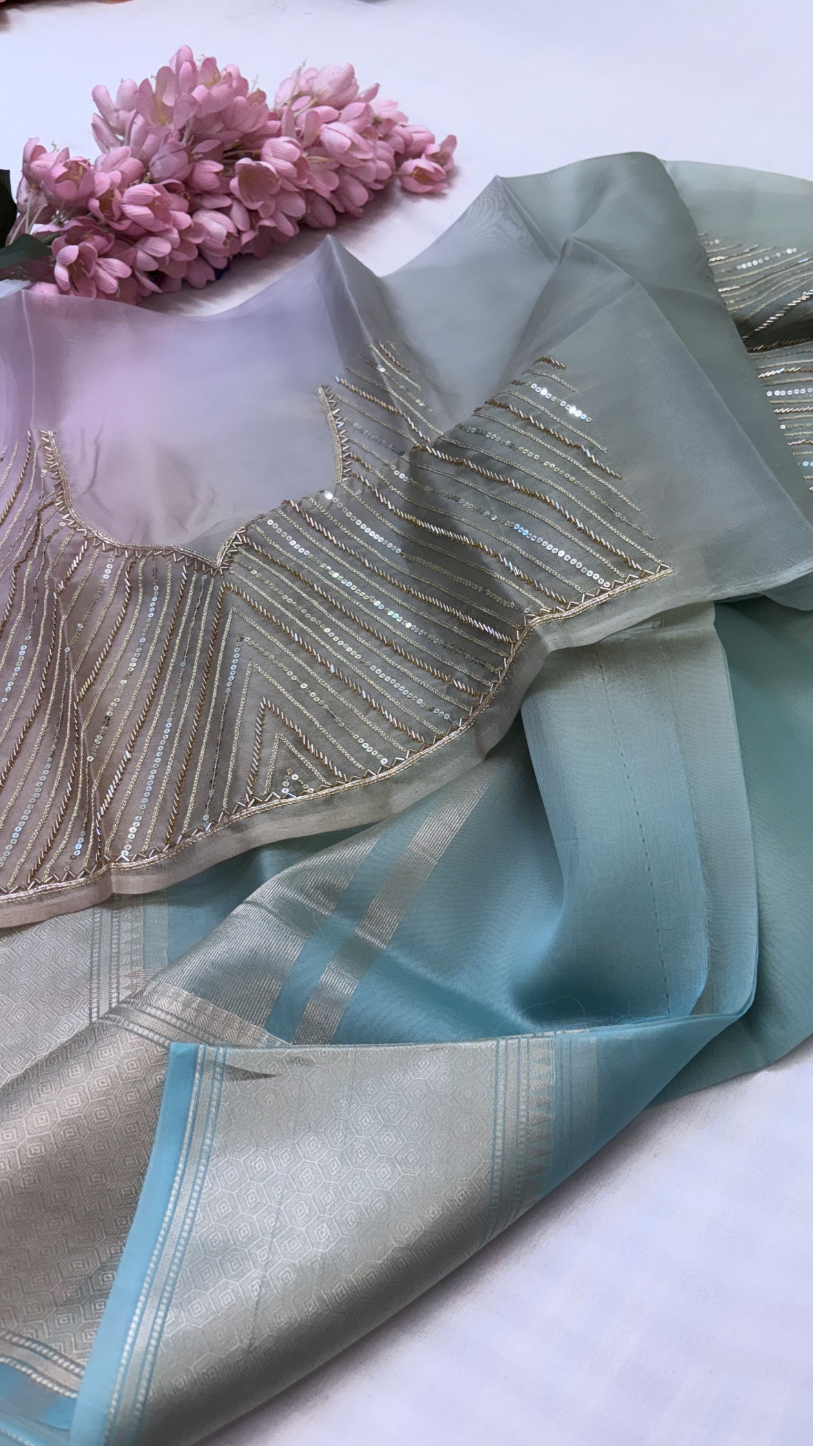 Noor kora silk saree