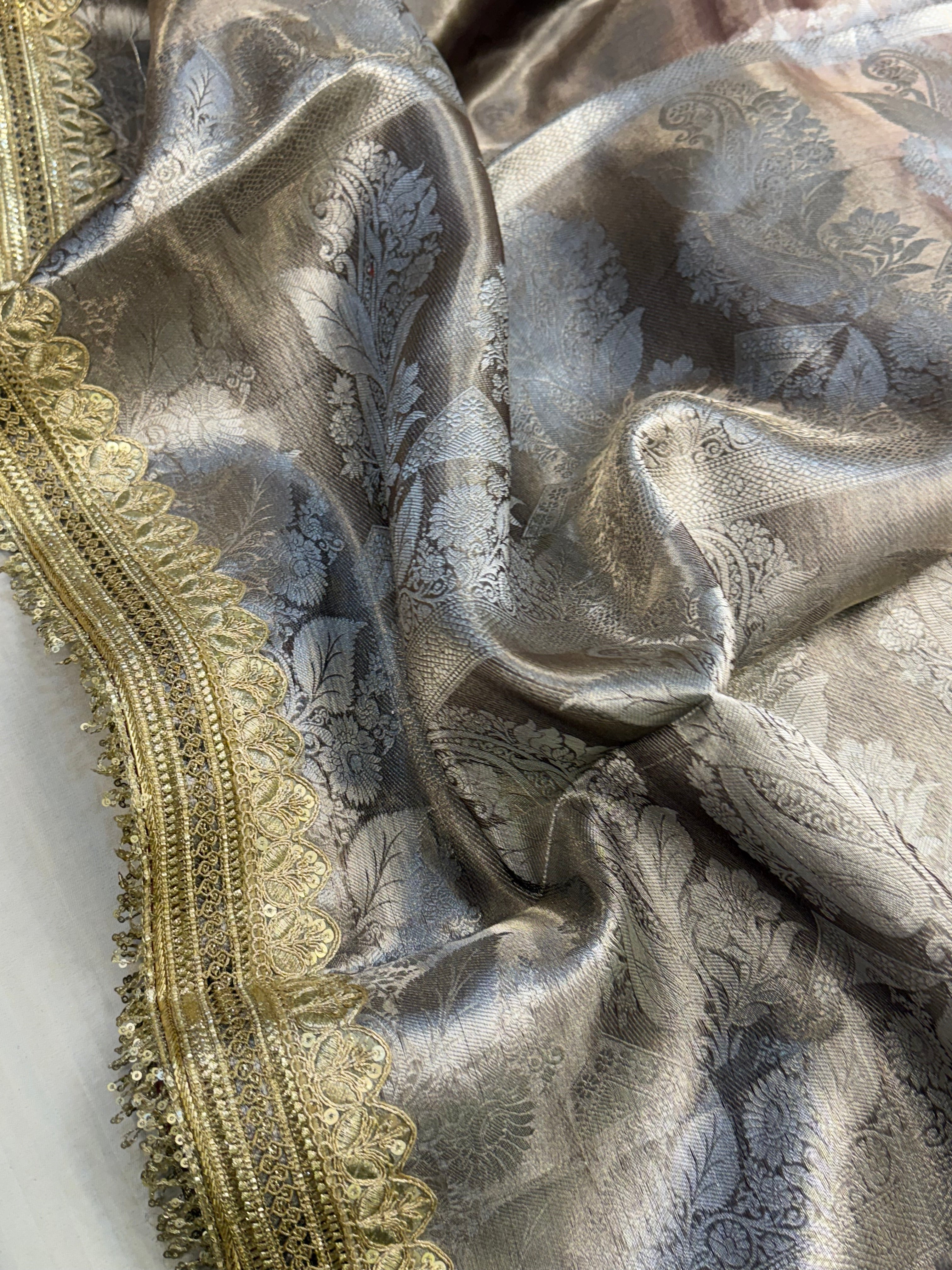 Maharani rang birangi tissue silk shaded multicoloured kadhwa saree