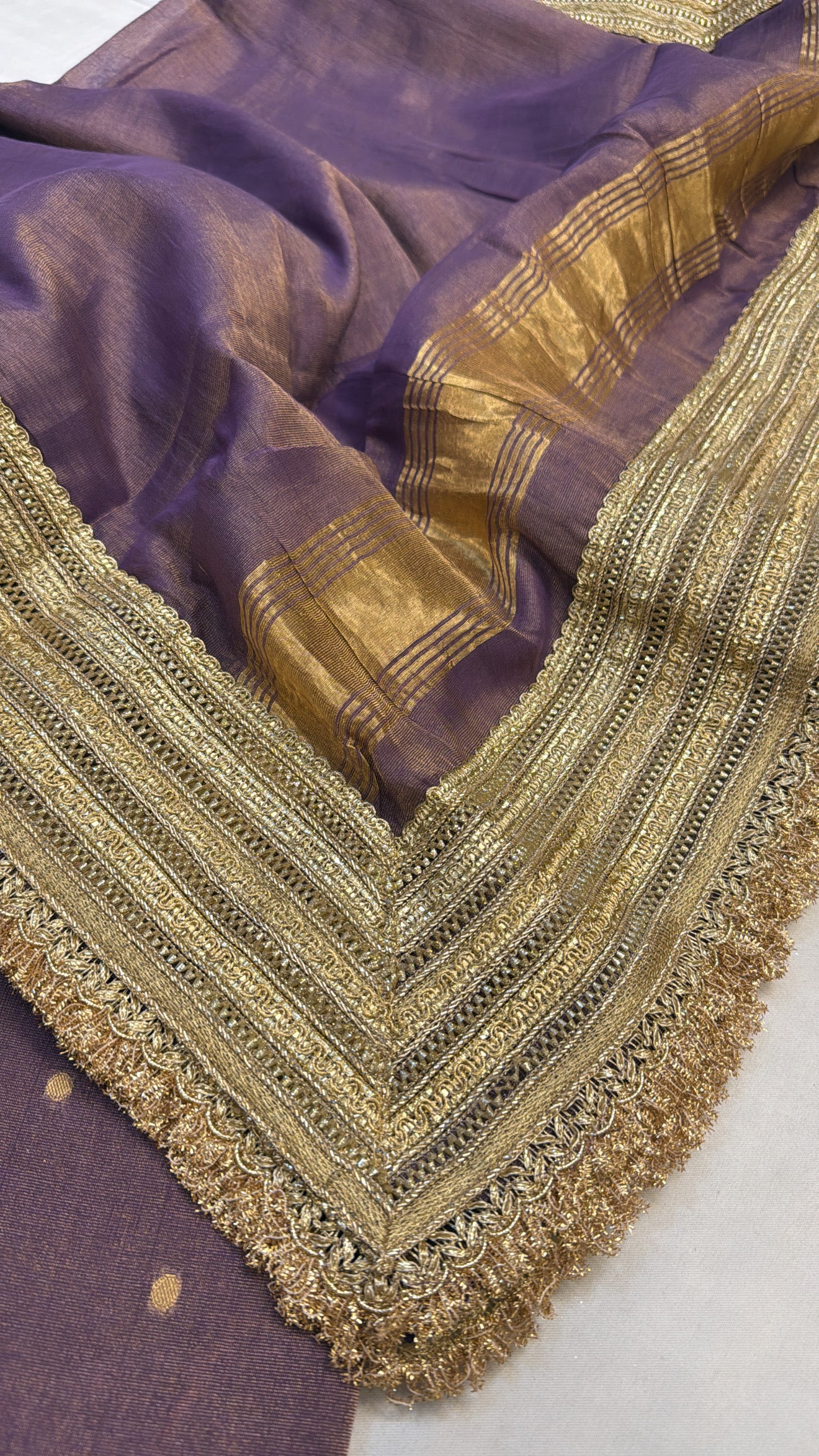 Mul cotton tissue banarasi suit set