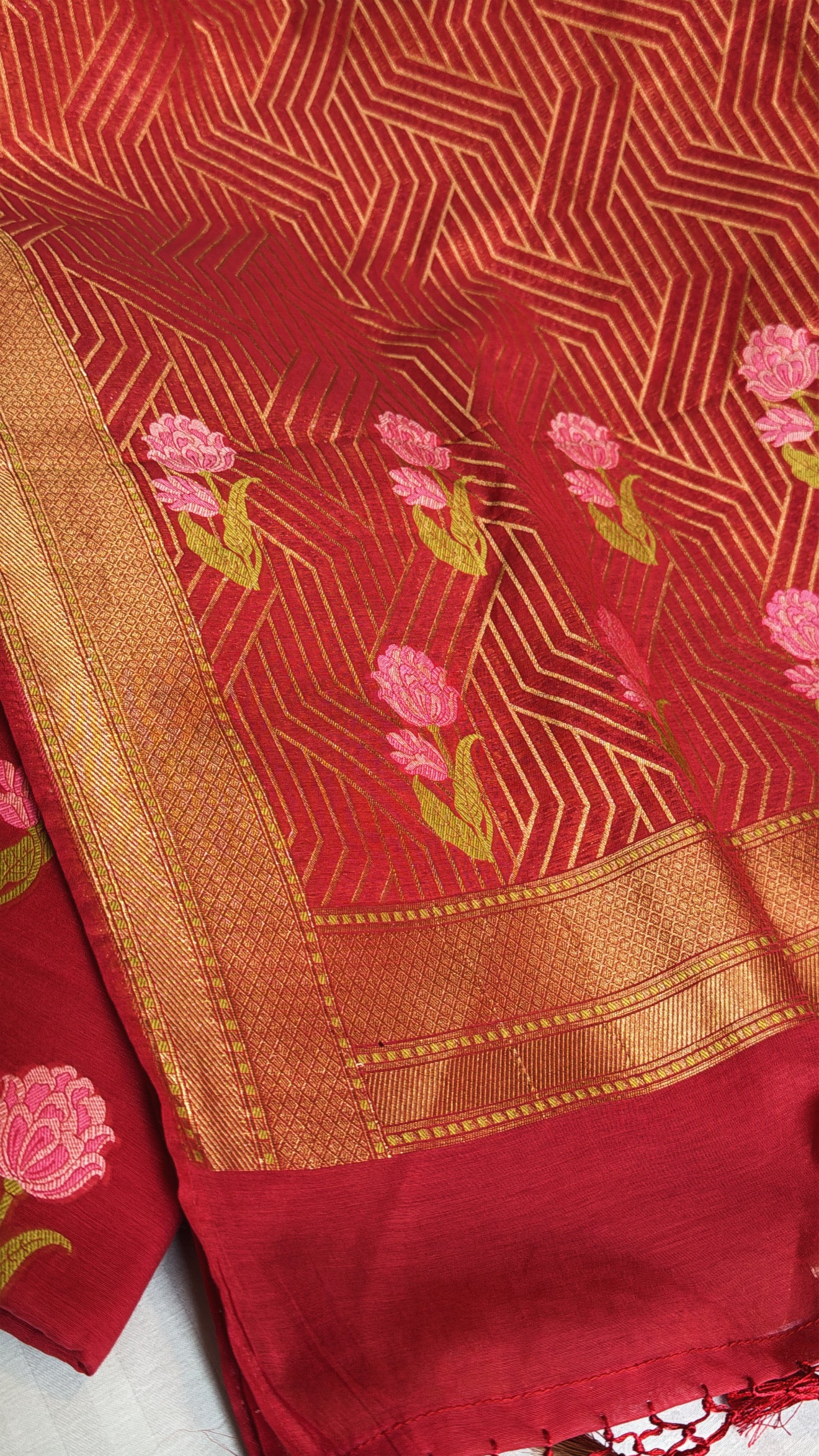 Banarasi cotton silk meenakari kadhwa suit set