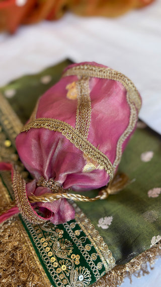 Sitara banarasi tissue silk potli bags