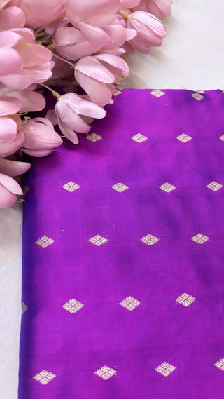 Magenta purple katan silk fabric