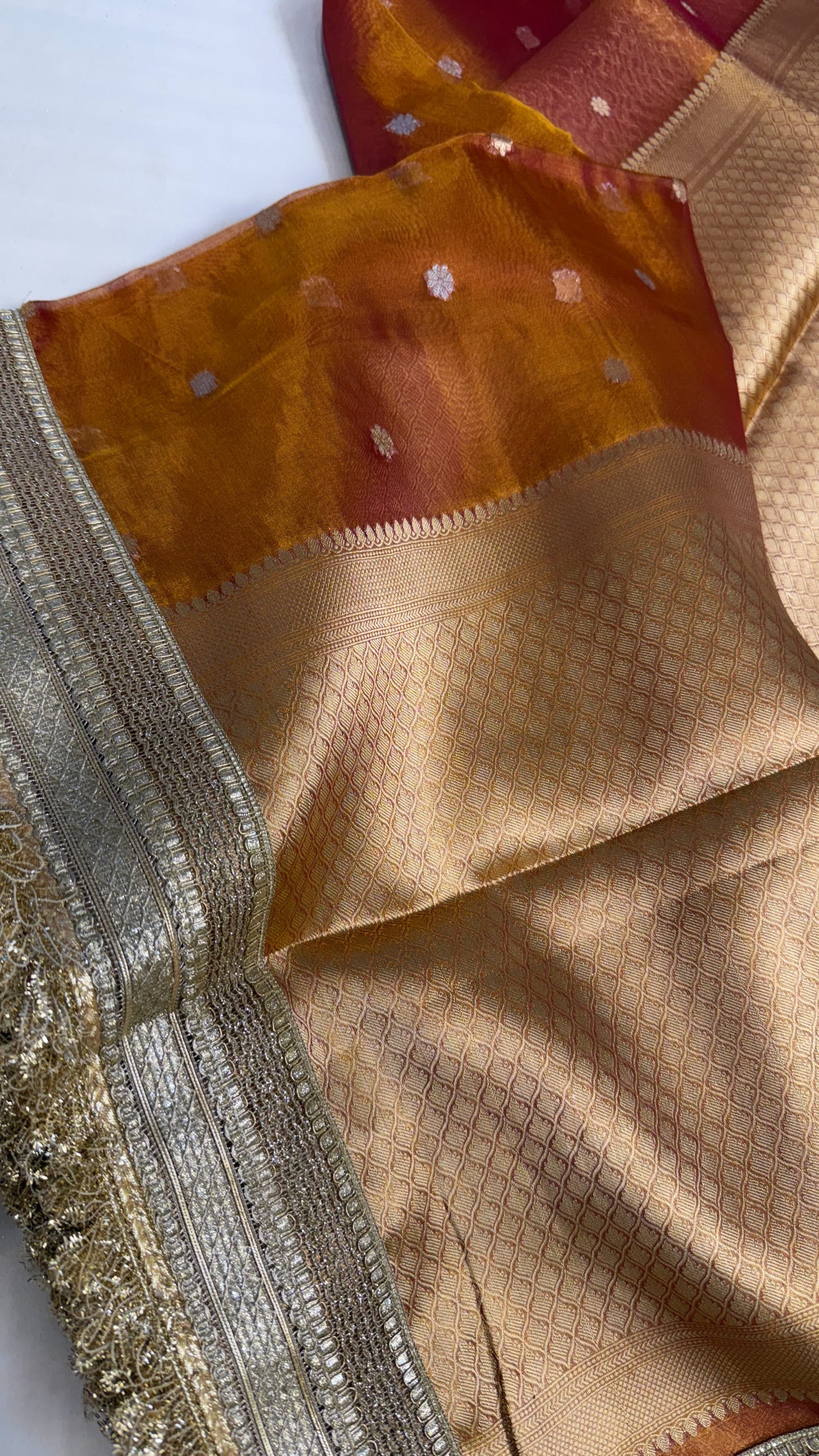 Maharani kanjivaram rani pink tissue silk kadhwa buti saree