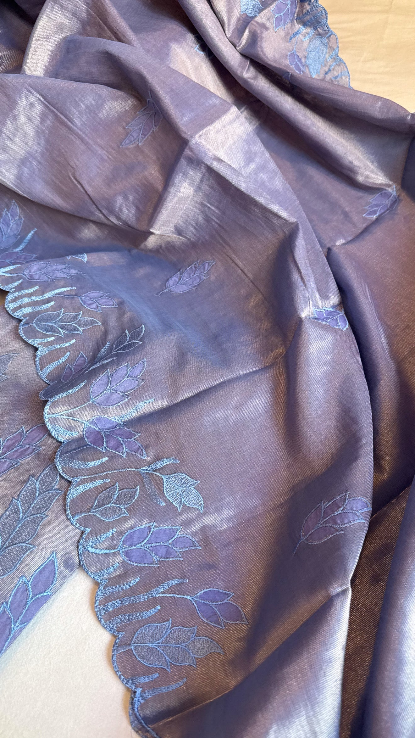 Mul cotton tissue appliqué work suit set