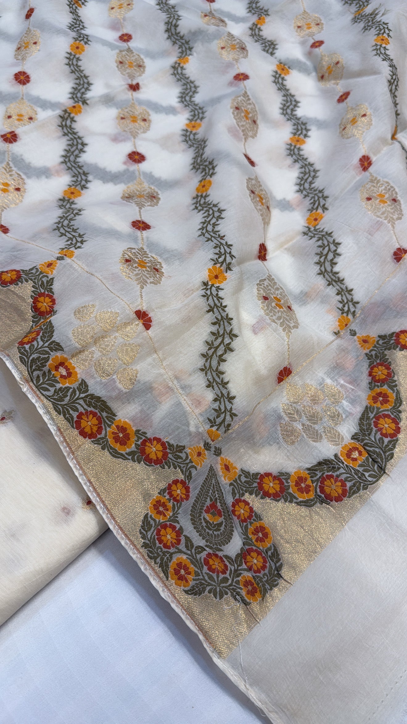 Banarasi cotton meenakari kadhwa suit sets