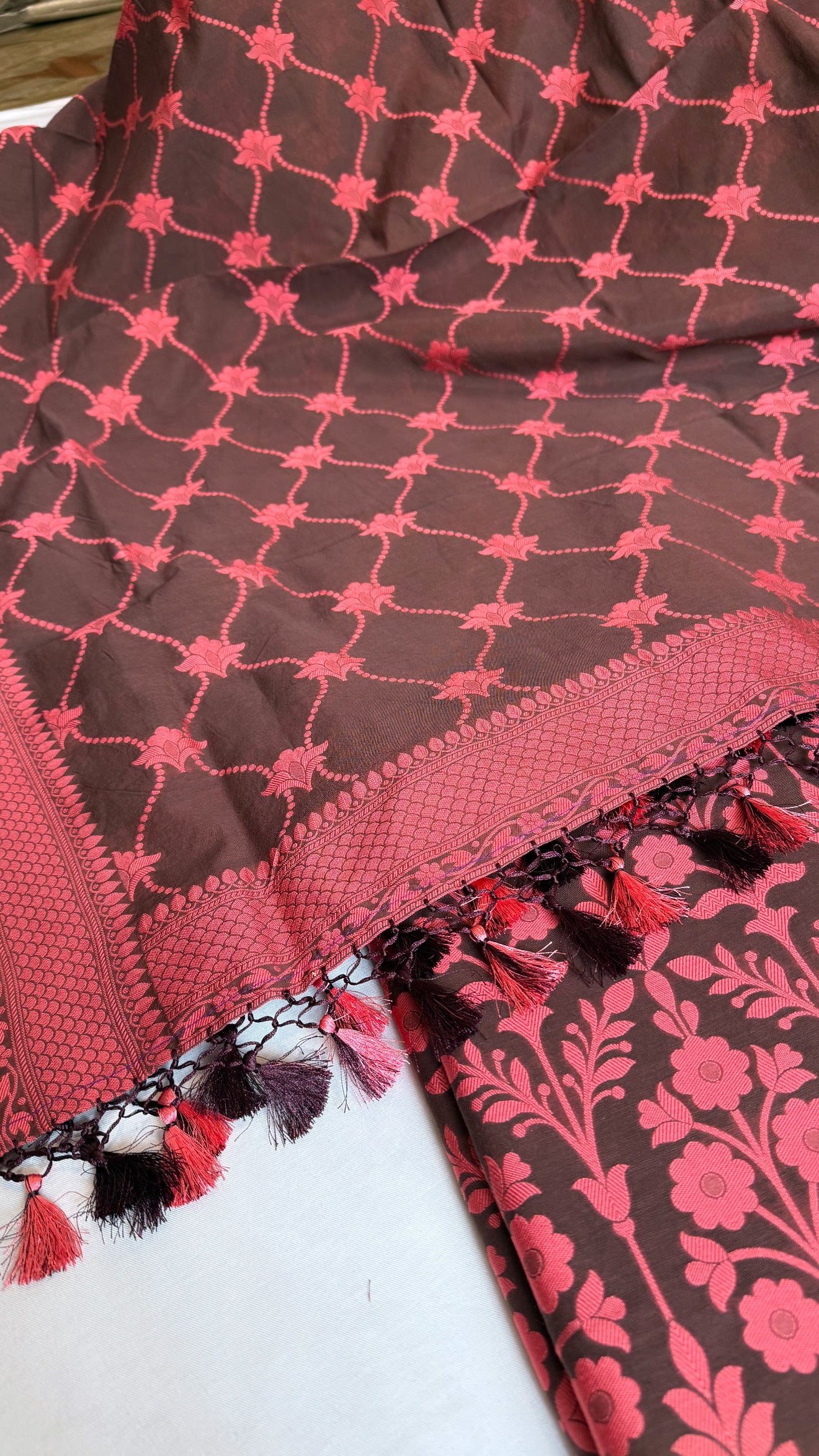 Banarasi cotton resham meenakari suit sey