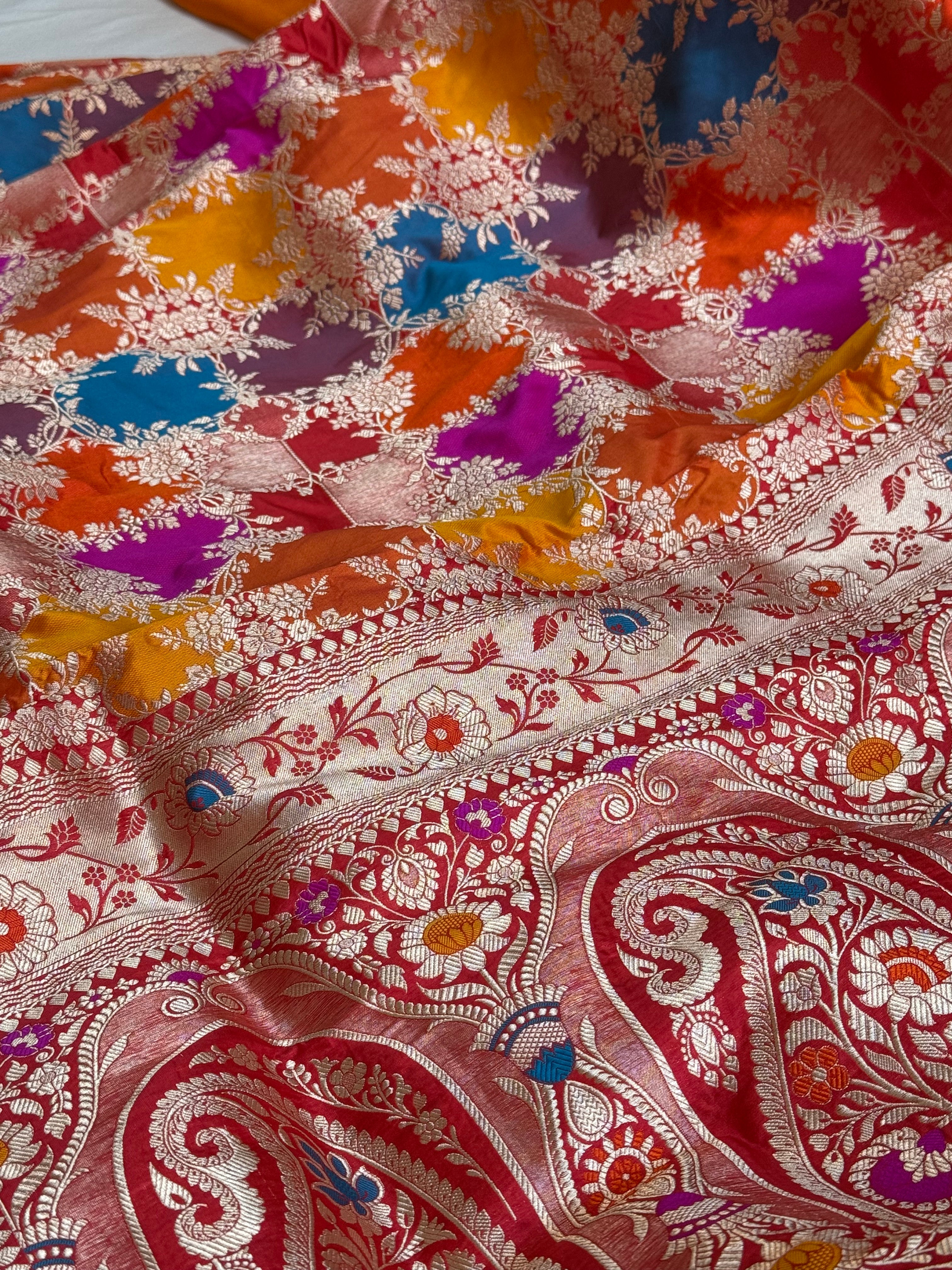 Banarasi traditional katan silk kadhwa rangkaat weaving heritage saree