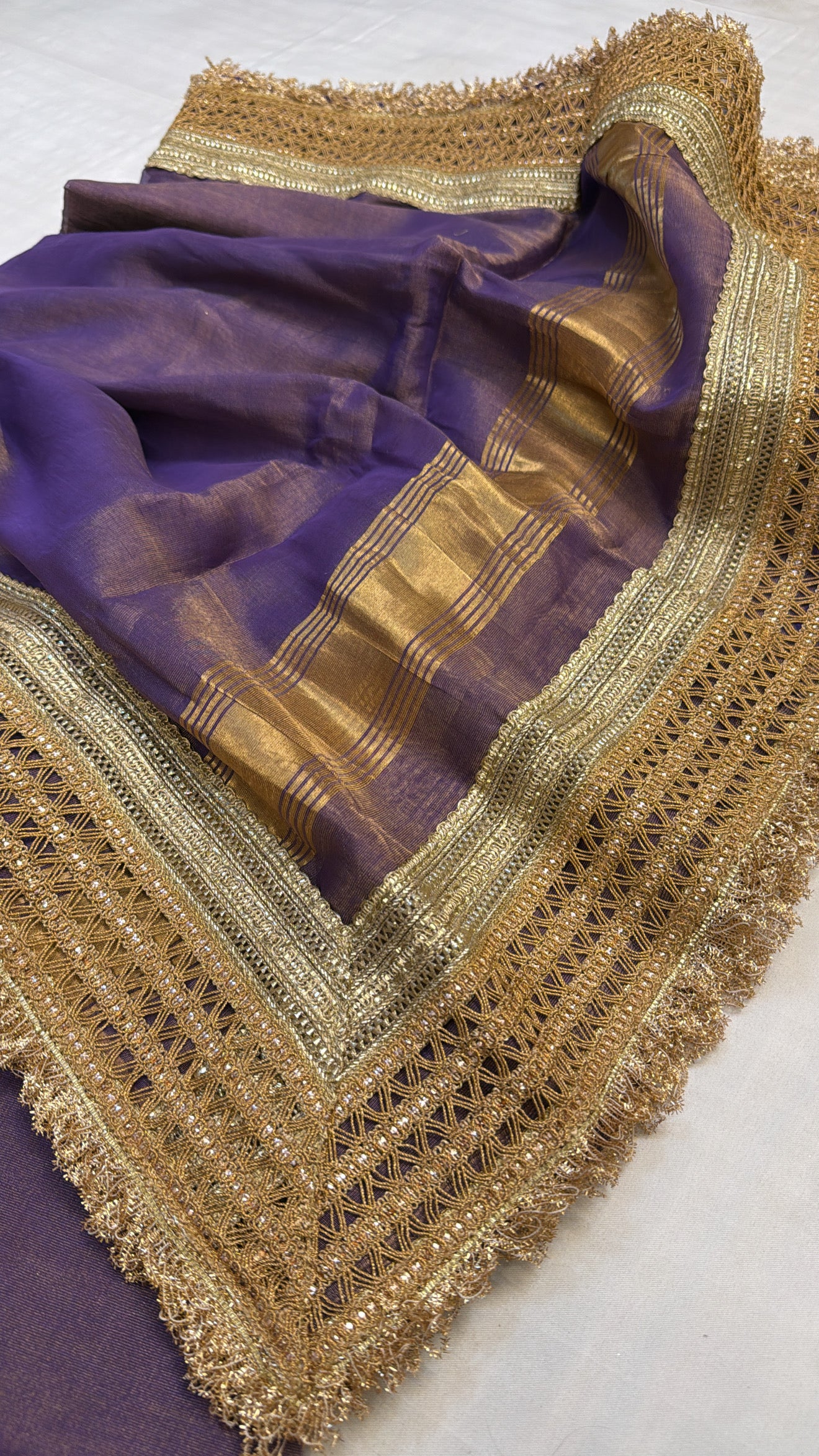 Mul cotton tissue banarasi suit set