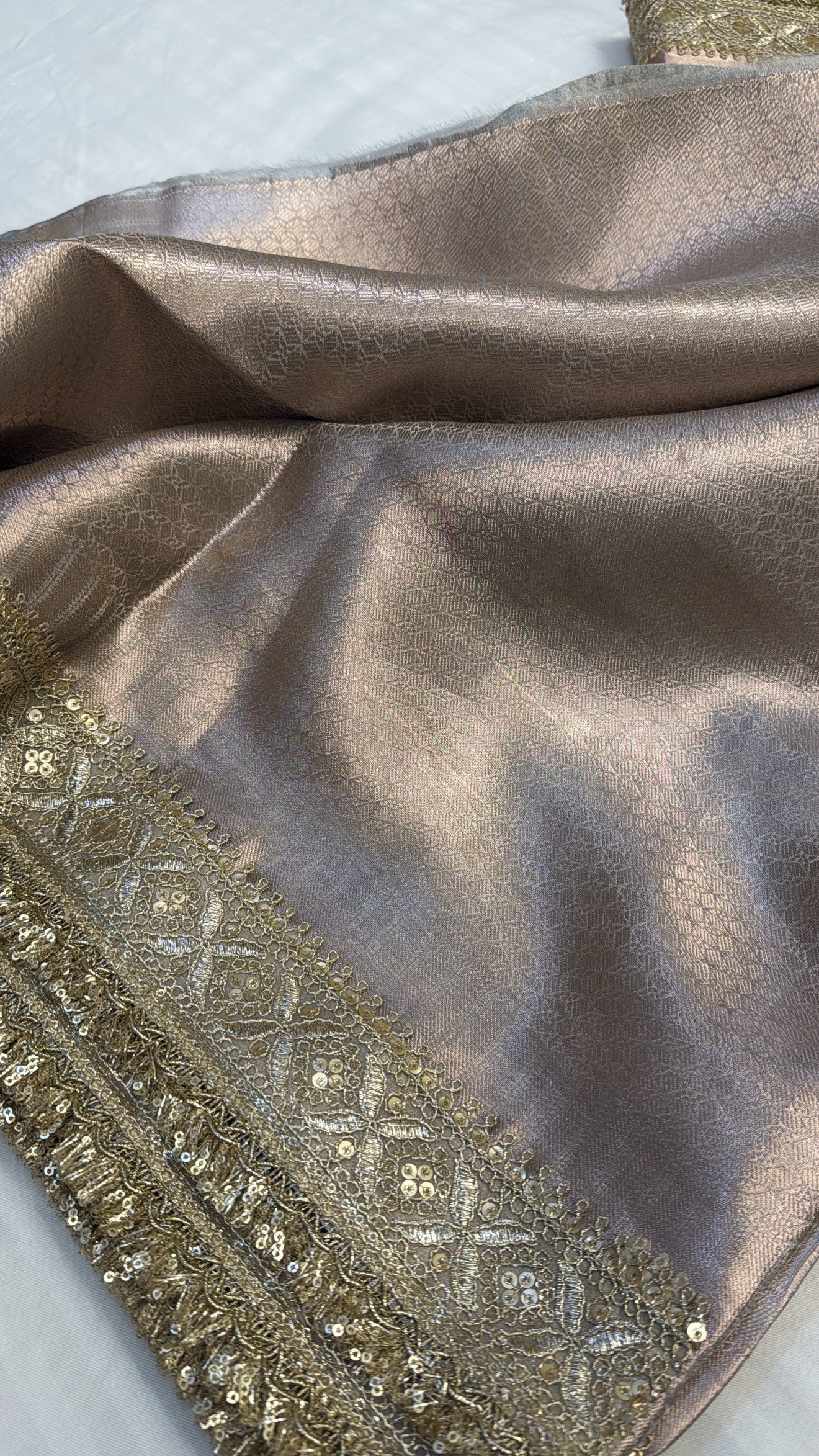 Maharani rang-birangi multicoloured shaded kadhwa tissue silk saree