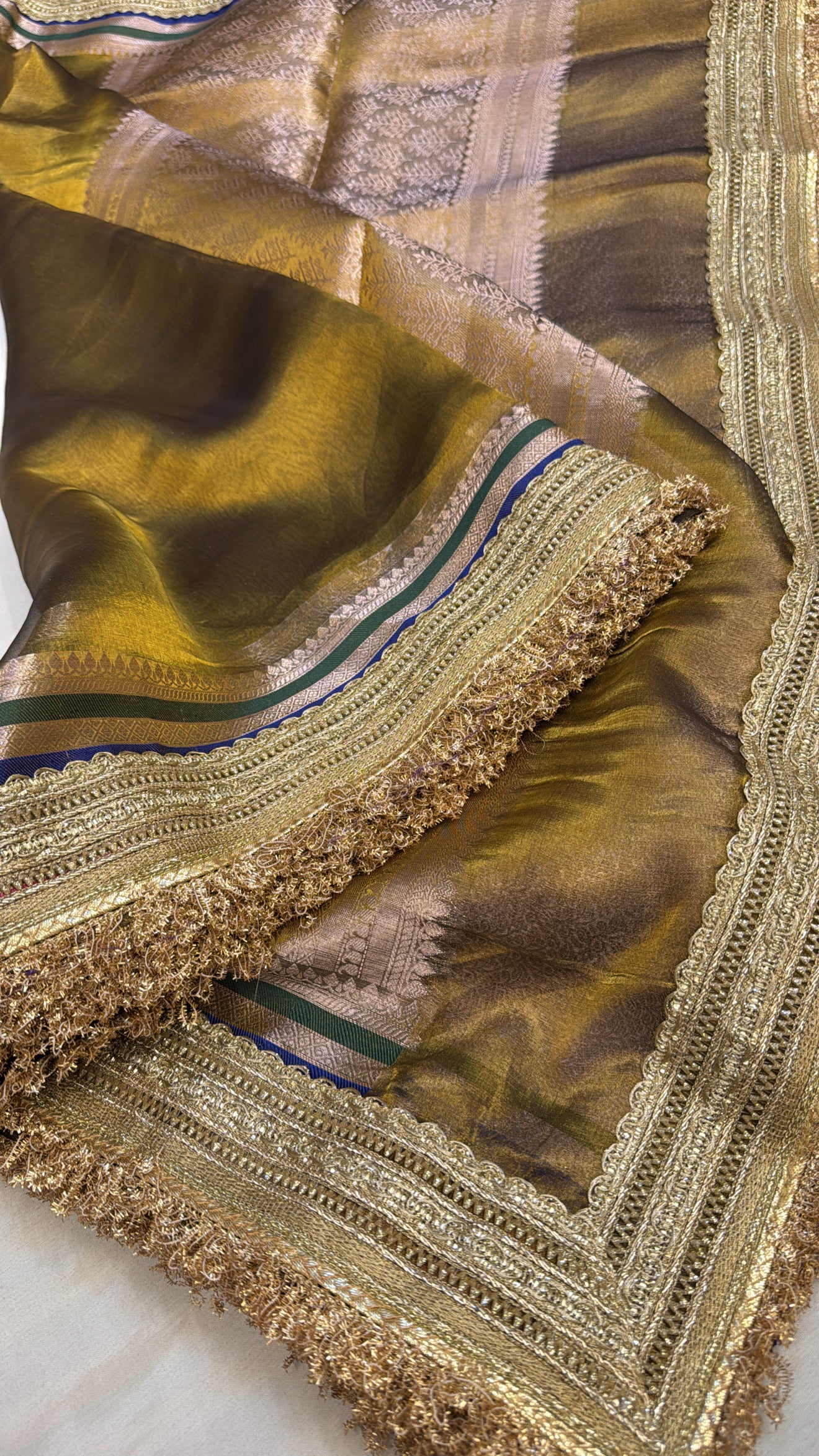 Maharani molten gold tissue silk saree