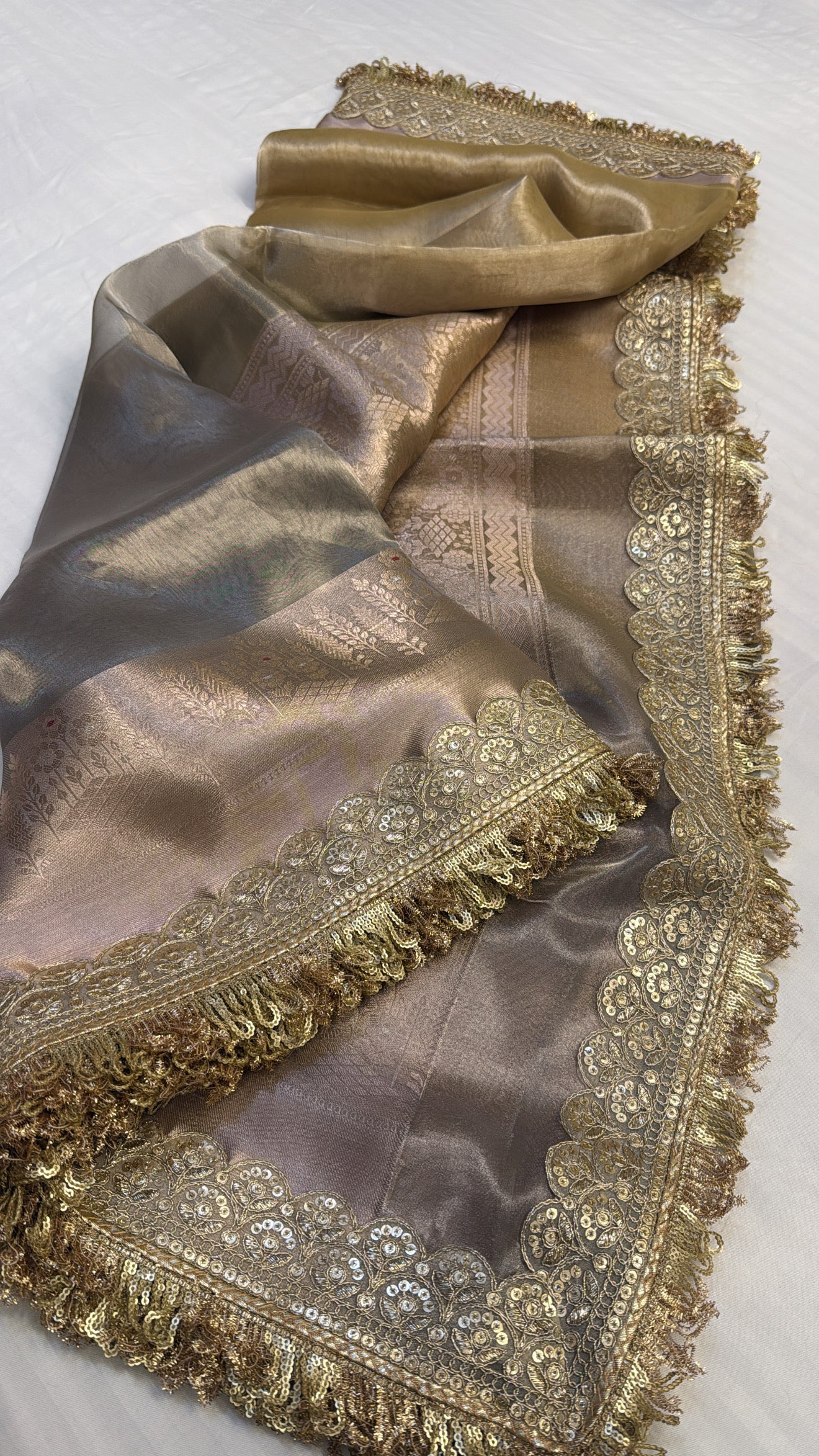 Maharani rang-birangi multicoloured shaded kadhwa tissue silk saree