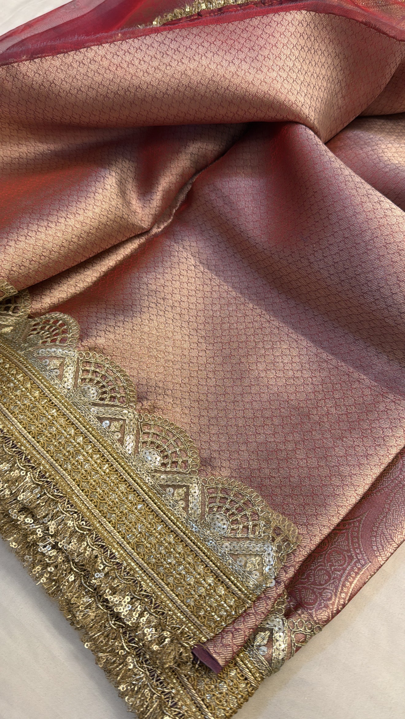 Maharani rang-birangi multicoloured shaded tissue silk kadhwa saree