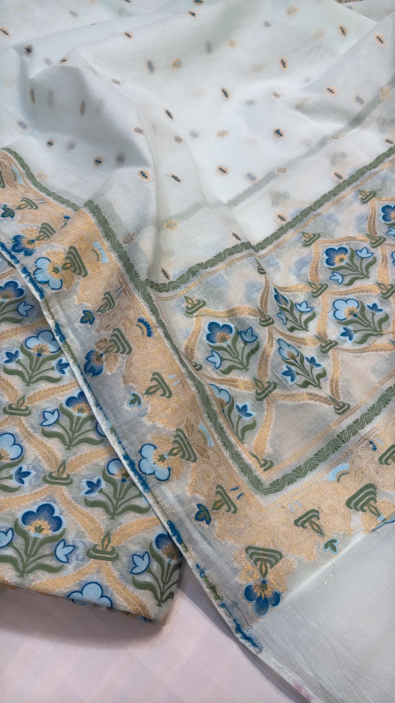 Banarasi cotton resham meenakari suit sets